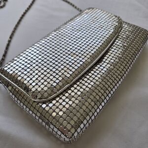 Silver Mesh Evening Clutch